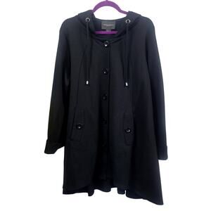 Christian Siriano Black Ponte Swing Jacket Plus Women’s Size 1X